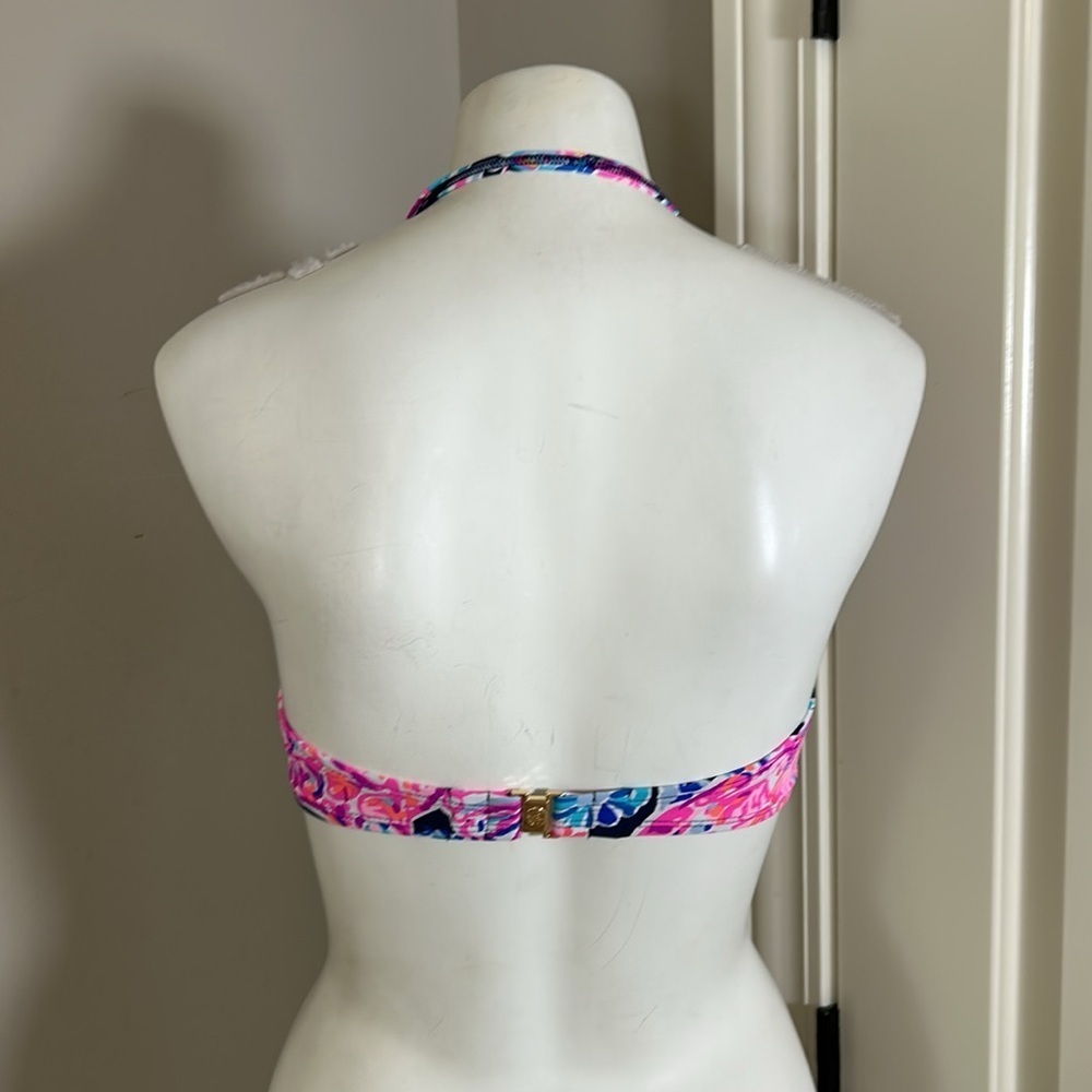 Lilly Pulitzer Bikini Set Niall Top Sz 2 Ruby Bottom Sz 6 Turtle Amazement Navy - Picture 6 of 14